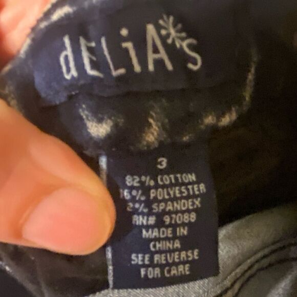 Delia’s Women’s 90’s Vibe Dark Denim Acid Wash High-Waist Jeans Size 3 - Picture 8 of 12